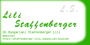 lili staffenberger business card